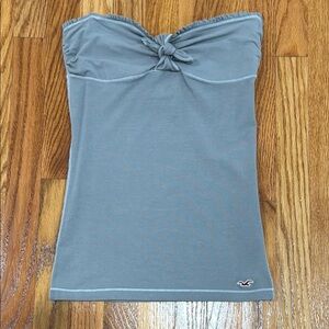 Hollister Y2K Gray Strapless Top